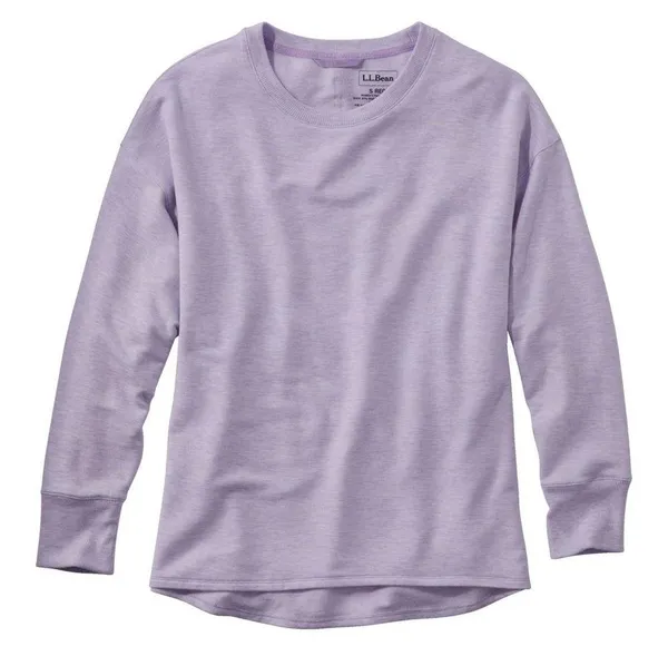 L.L. BEAN Women's SoftFlex Crewneck Dolman Sleeve Pullover Lilac Heather Size S - Image 10