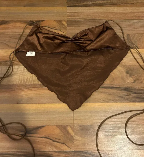 Brown tie top Size M - Image 2