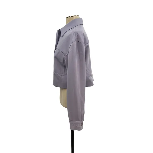 Aritzia Wilfred‎ Little Cropped Jacket Lavish Lavender Purple Size Medium - Image 7