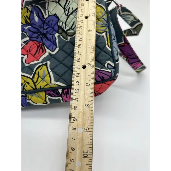 Vera Bradley Crossbody Bag Womens Small Multicolor Quilted Floral Zip Pockets - Image 5
