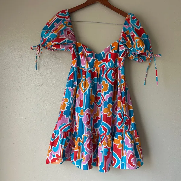 Amanda Uprichard Sicily Multicolor Mini Dress Size Small - Image 5