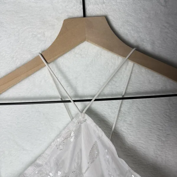 Peppermayo Rumi Beaded Mini Dress White Women's US Size 12 - Image 3