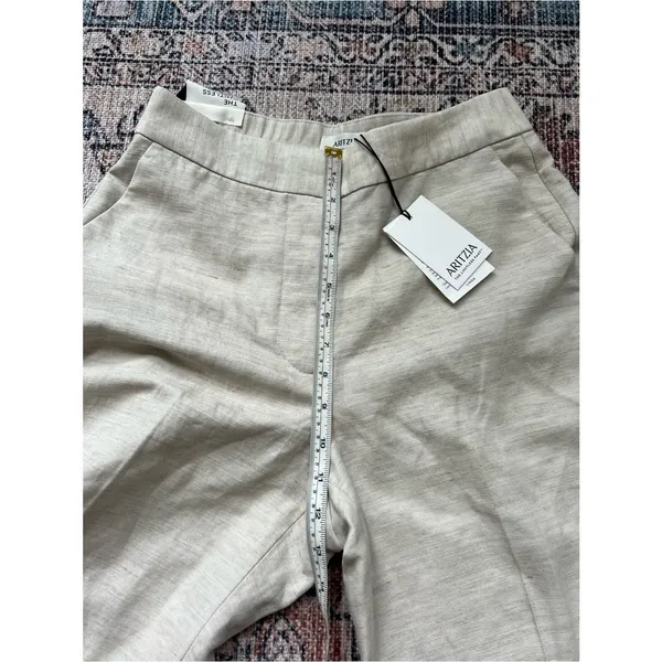 Aritzia The Limitless Pant Linen NWT Natural Ecru Wide Leg Size 6 - Image 13
