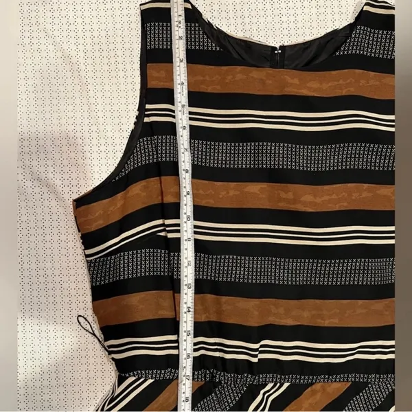 Vintage Positive Attitude Striped Maxi Dress | Size 12 - Image 4
