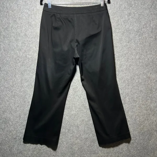 Jones New York Signature Black D-Ring Belted Straight Leg Trousers Size 8‎ - Image 8