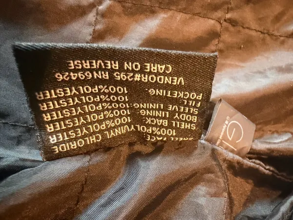 Wilsons Leather Black Faux Leather Jacket Men’s Large Vegan Leather Zip Biker Coat - Image 5