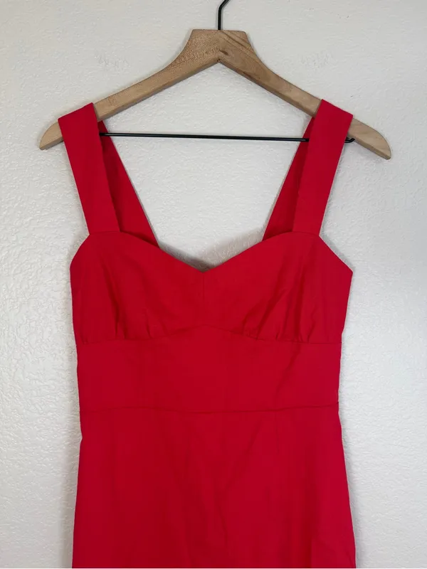 Few Moda Cassia Linen Midi Dress in Red size 8 $173 - Image 9