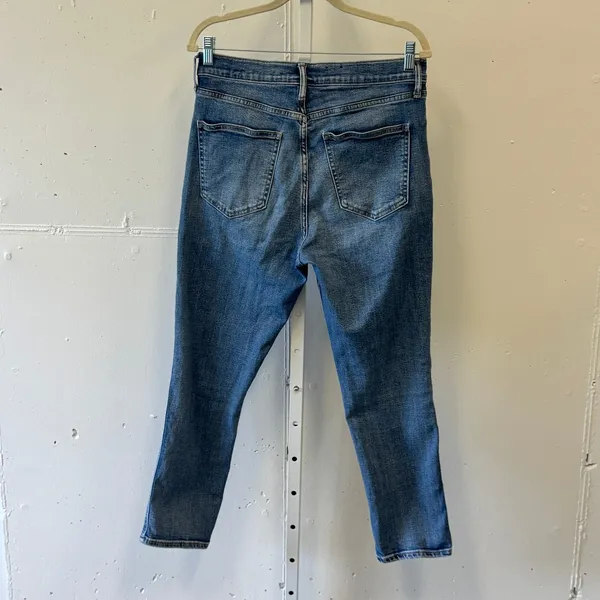 Gap Cigarette High Rise Jeans Womens 31/12R Medium Wash Blue Denim Slim Leg - Image 2