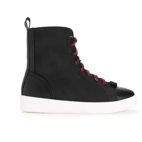 MUK LUKS Women's Black Faux Leather High‎ Top Lace Up Sneakers Size 9 - Image 3