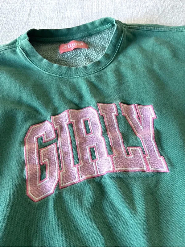 Green Girly ‘Toast’ Crew Neck Sweatshirt - Large - Image 4