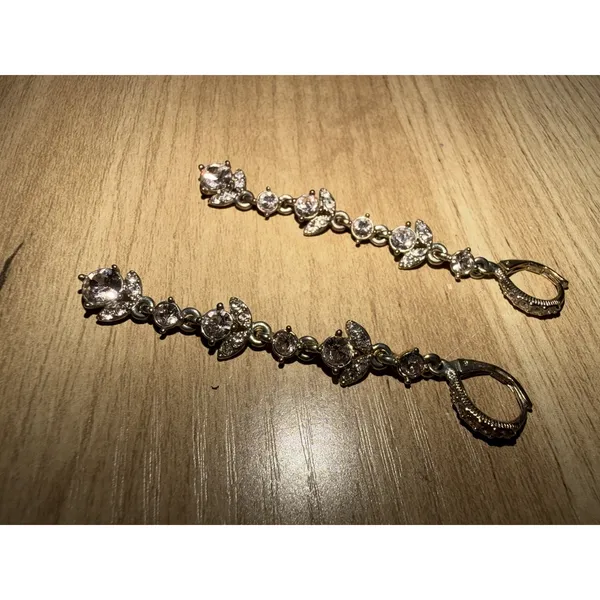 Givenchy Crystal Linear Drop Earrings - Image 2