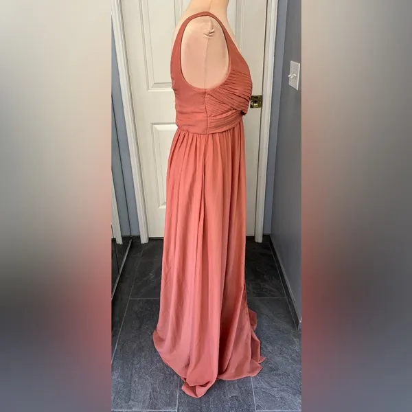 Birdy Grey Laurie Empire Bridesmaid‎ Formal Dress in Terracotta - Image 5