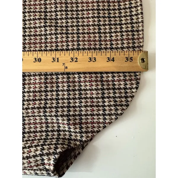 C By One Womens Houndstooth Plaid XL Brown Shacket Quiet Luxury Academia Casual - Image 10