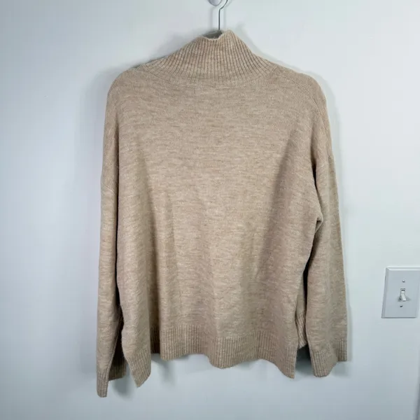 Suncoo Paris Cream Turtleneck Wool Alpaca Blend Sweater Womens T2 US Medium - Image 8