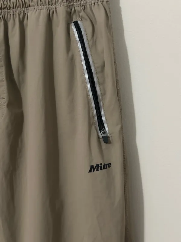 Men's Drawstring Joggers in Khaki with Zip Pockets - Image 3