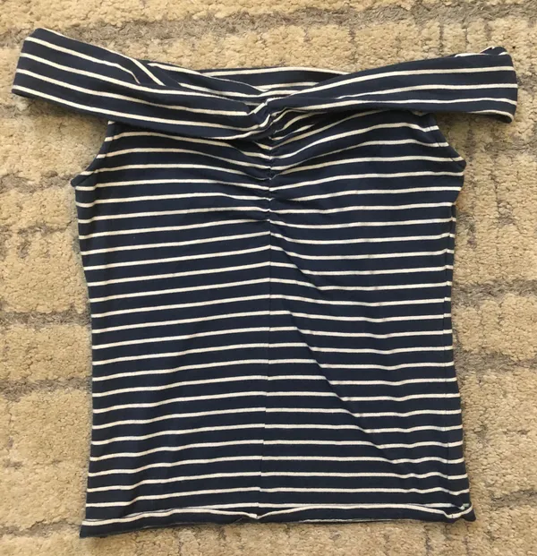 Aeropostale Off The Shoulder Blue Top - Image 2
