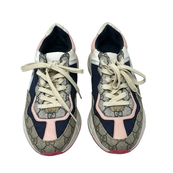 Gucci Rhyton GG Canvas Multi Monogram Low Top Sneakers Runners Size 38.5 - Image 3