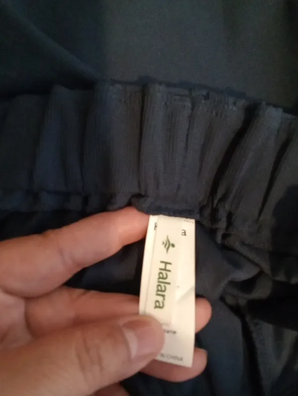 Halara Flex High Waisted Pocket Wide Leg Waffle Work Pants Harbor Ink Womens S/P - Image 3