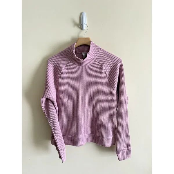 The North Face Chabot Mock Neck Pullover Sweater Waffle Knit Medium $65 NWT - Image 2