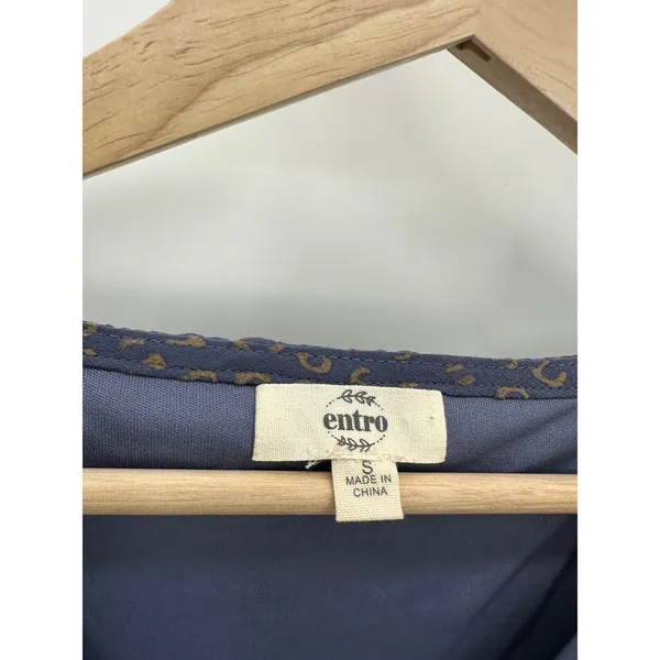 Entro Womens Blue Sheer Oversized Tunic Mini Dress D13391 Size S‎ Boho Fairy - Image 4