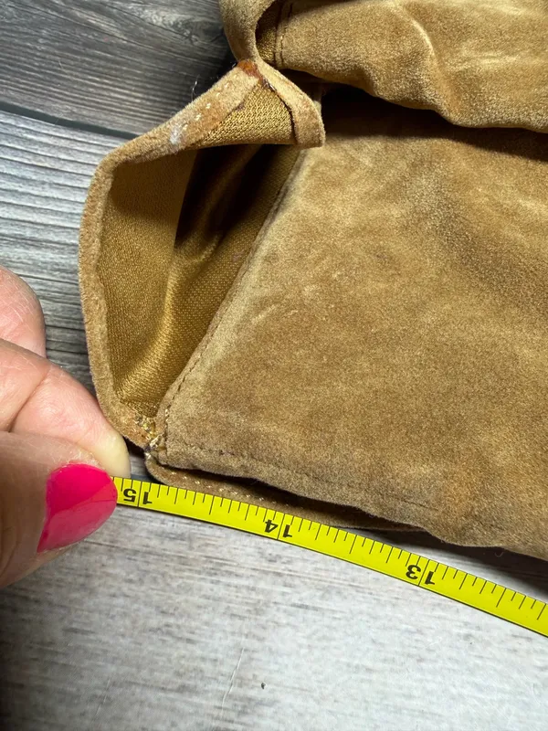 Tan Suede Slouch Boots Size 7.5 Brown - Image 8