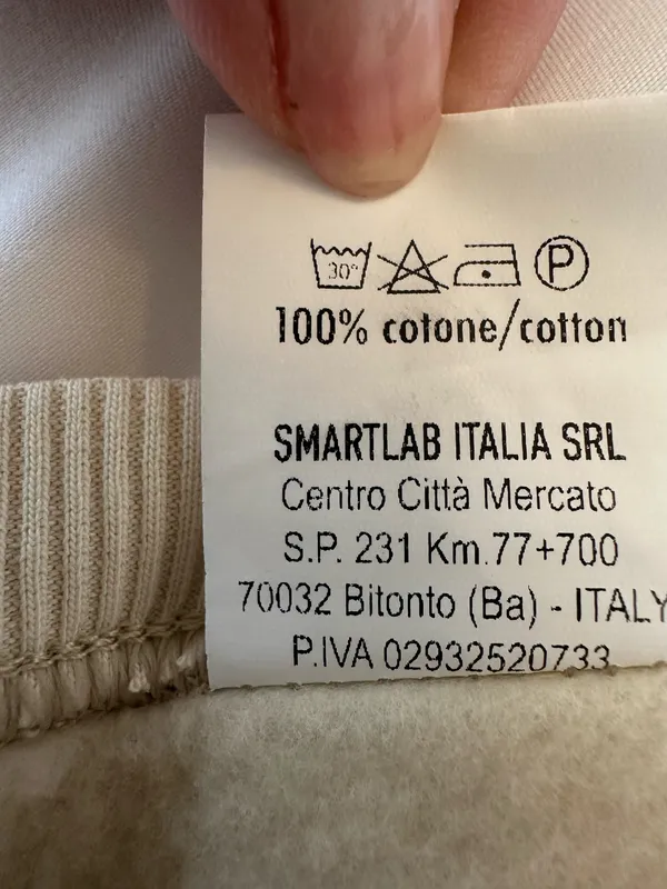 Sublima Women’s large made in Italy women’s cream color crewneck sweatshirt - Image 5