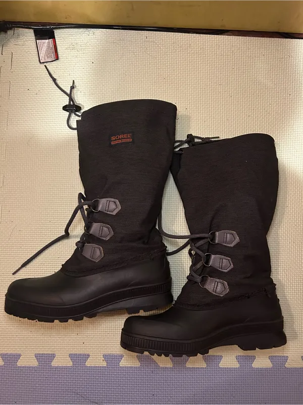Vintage Women’s Black Sorel Kaufman Canada Lace-Up Winter Boots Size 8 - Image 9