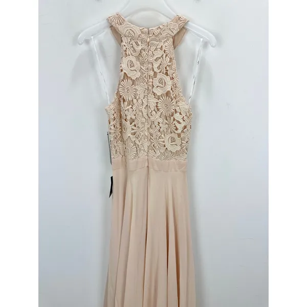 Lulus Picture Perfect Blush Lace Maxi Dress Formal Evening Bridesmaid Small NWT - Image 14