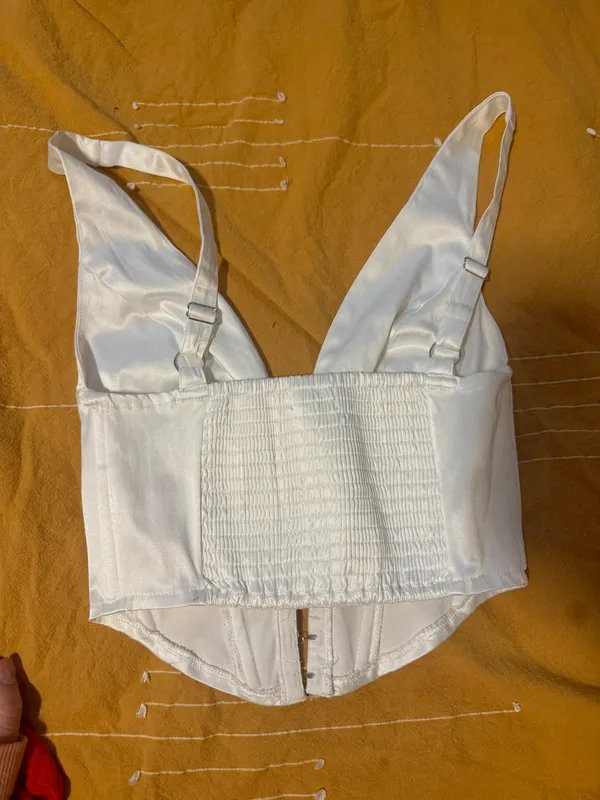 Glassons white satin corset top - Image 3