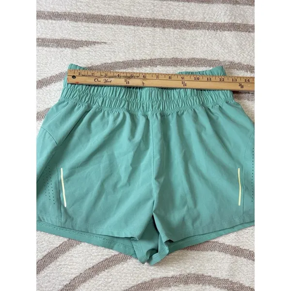 Asics Women's Kelly Green Athletic Running Activewear Shorts Size Small - Image 12