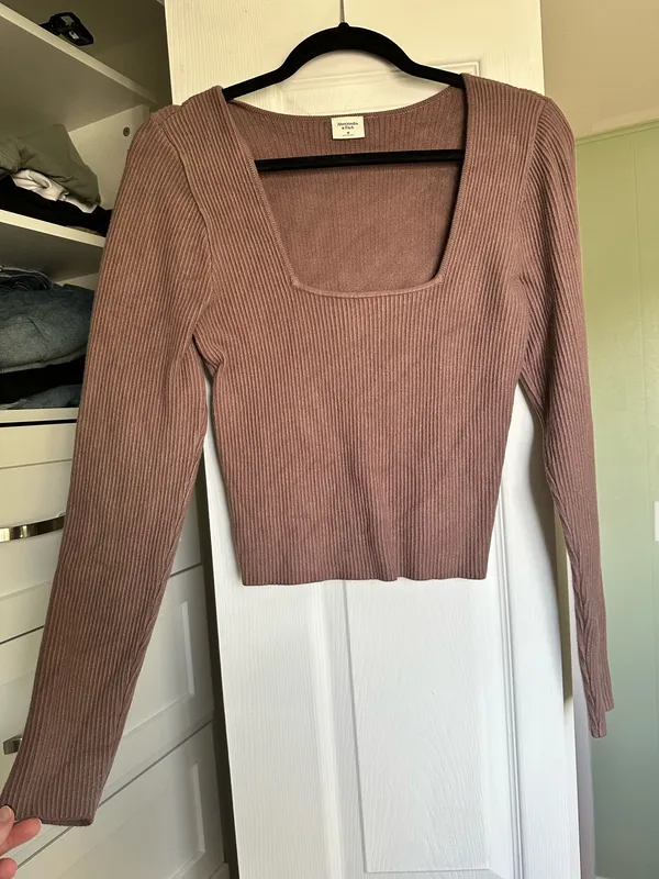 Abercrombie Long Sleeve Ottoman Square Neck Top - Image 2
