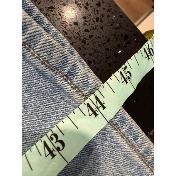 Hollister Ultra High-Rise Dad Jean Light Wash Distressed Blue Denim 7L W28 L33 - Image 7