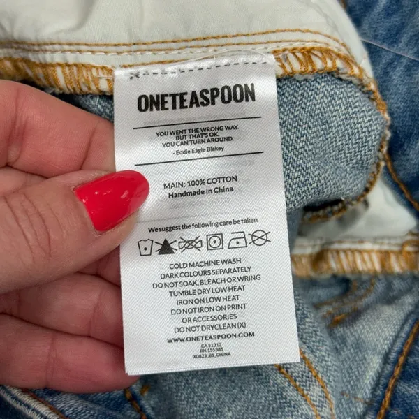 One Teaspoon Legend Denim Shorts Size 32, Casual Cutoff Denim Shorts - Image 6