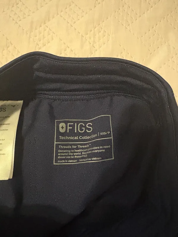 Navy FIGS Jogger Pants - Image 3