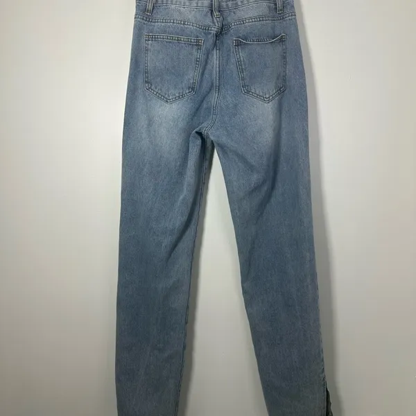 Revolve Lioness Straight Leg Split Hem Jeans Size S - Image 3