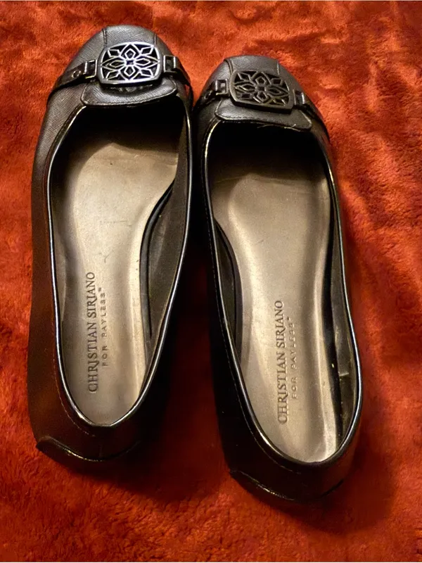 Christian Siriano Black Decorative Medallion Flats - Image 2