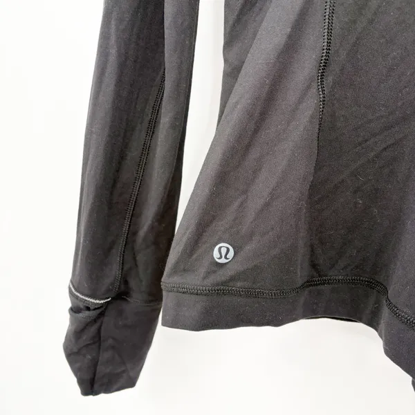 Lululemon Womens Black Its Rulu Run Half Zip Activewear Performance Jacket 8‎ - Image 8