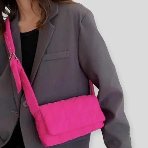Pink Quilted Crossbody Puffer Shoulder Bag Handbag Nwt - Image 7