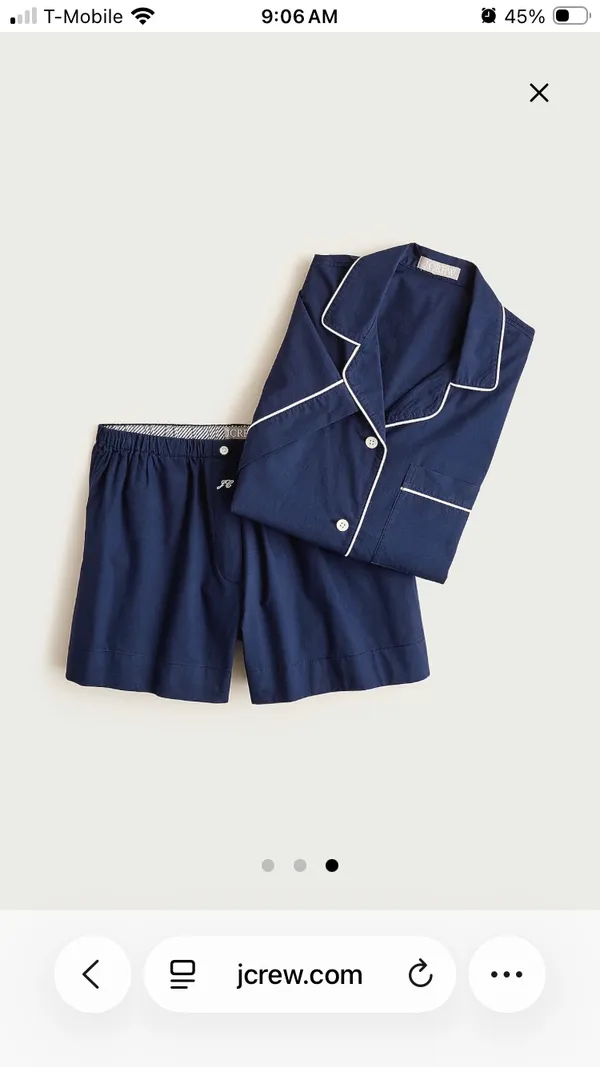 J. Crew Pajama short set in end-on-end cotton - Image 2