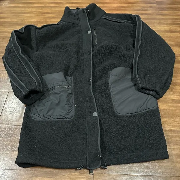 FP Movement glacier fleece jacket black size XS long Sherpa free people coat - Image 3