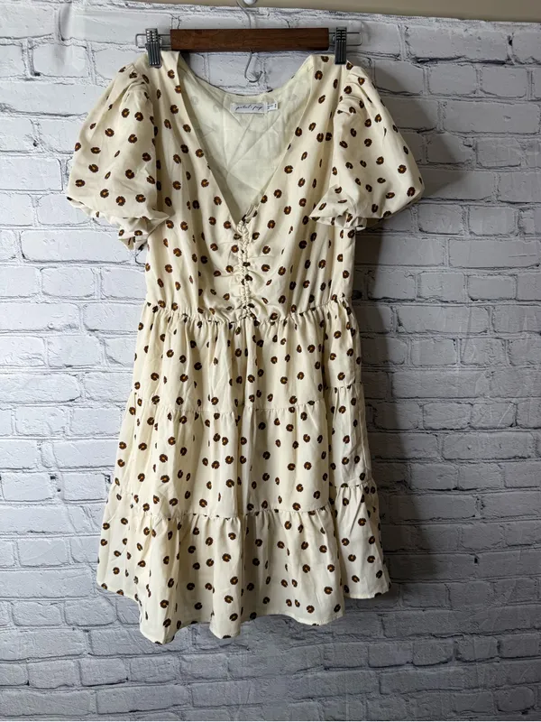Petal and pup Cream Floral Tiered Babydoll Dress size 4 - Image 7