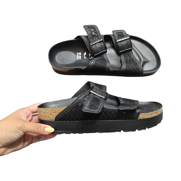 Birkenstock‎ Papillio Arizona Flex Black Platform Sandals Size: 39 - Image 2