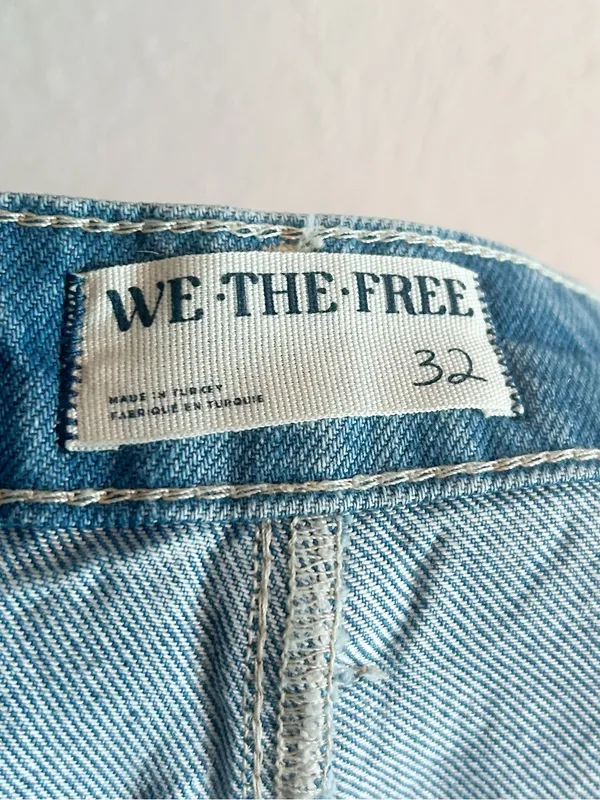 Free People We The Free Gallivanting Peekaboo Micro Skort Denim Sz 33 - Image 5