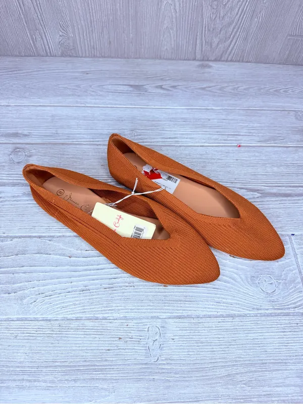 Nwt Jessica Carlyle pointed-toe ribbed knit ballet flat cognac slip ons size 8 - Image 5