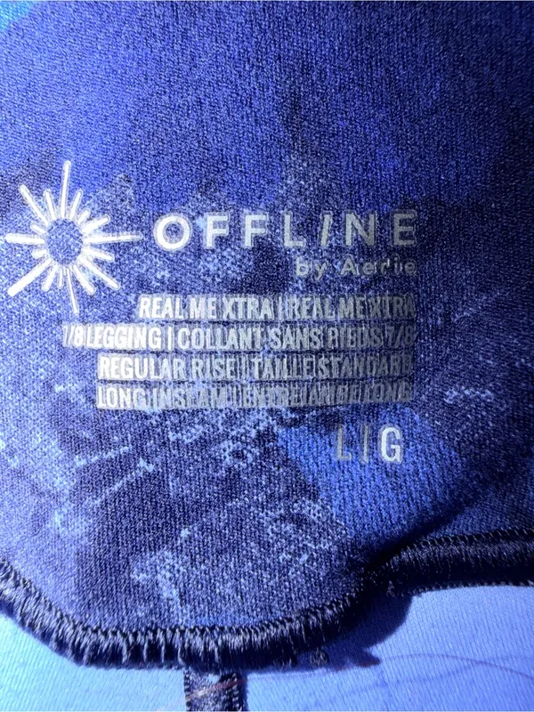 Offline by Aerie Blue Floral Real Me 7/8 Leggings - Image 4