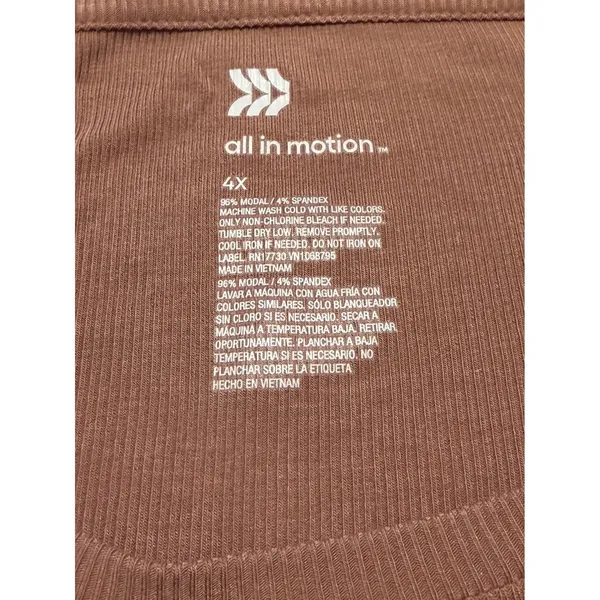 All in Motion Mauve Twist Front Long Sleeve Athletic Top Size‎ 4X NWT - Image 2