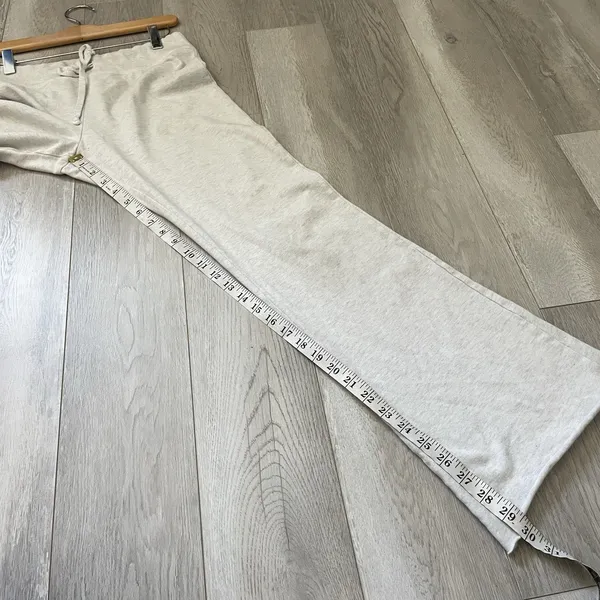 Brandy Melville Sweatpants cotton low rise wide leg womens Gray one size lounge - Image 3