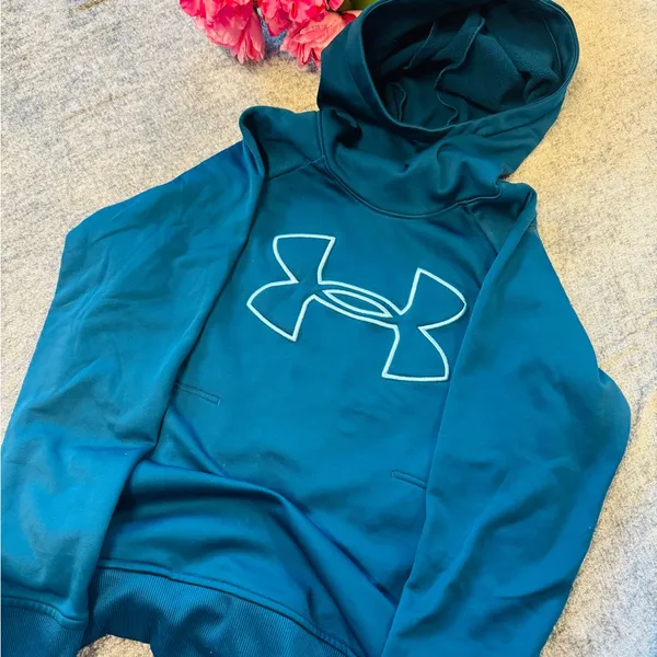 Under Armour Blue ColdGear Hoodie - Image 2
