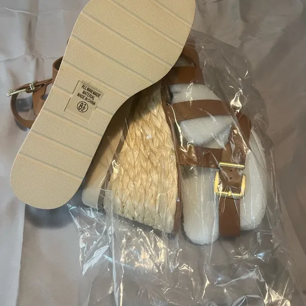 Soda Brown Wedge Shoes with Jute Sole - Image 3