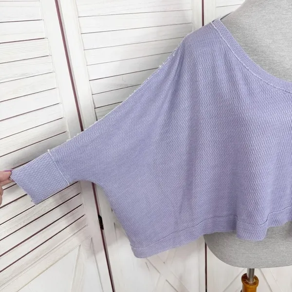 We The Free Thermal‎ Dolman Sleeve Slouchy Crop Shirt Lavender Purple XS - Image 5